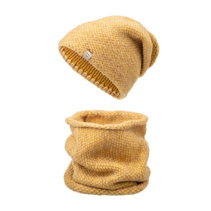 53212 damsky zimni set cepice a tunel wrobi e10 okrove barvy 7100440 5