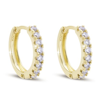 53293 pozlacene nausnice 14k kruh se zirkony 1003312