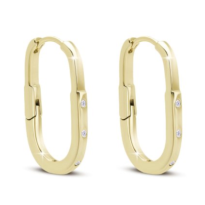 53314 pozlacene nausnice 14k oval se zirkony 1003320