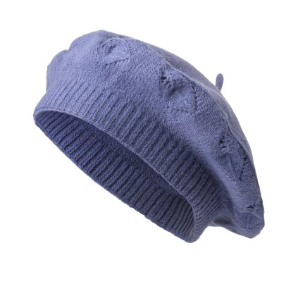 53509 damsky pleteny baret cz316 45 modre barvy 7100395 1