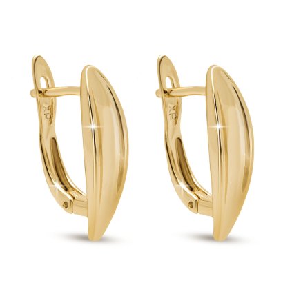 53878 pozlacene nausnice 14k asymetrickeho typu s prodlouzenim 1003361
