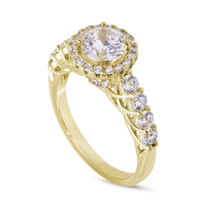 54112 prstynek pozlaceny 14k kulaty zirkon 4000476