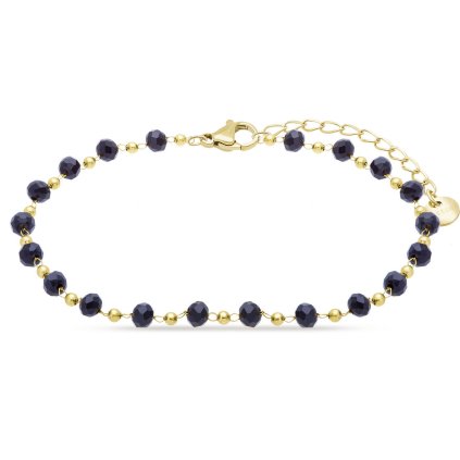 56563 tokio 2825 naramek pozlacene a cerne koralky