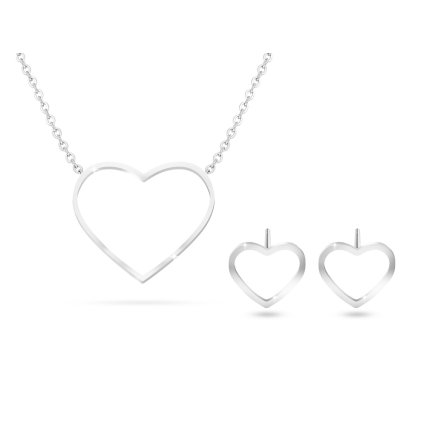 Set z chirurgické oceli BASIC kruh, řetízek + náušnice 10 0021