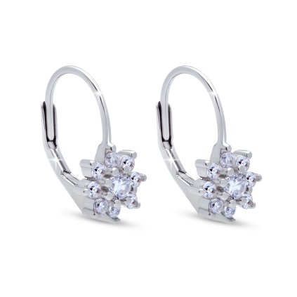 57007 57007 strieborné náušnice s kvetinou 3593