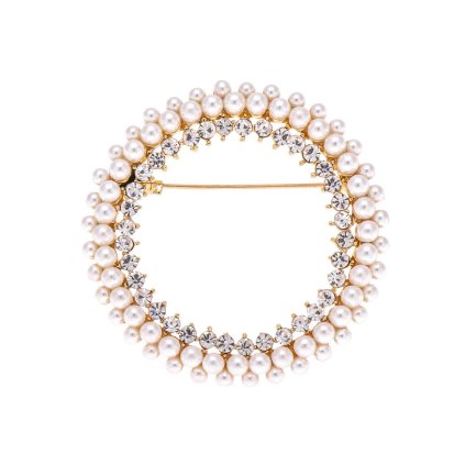 58519 broz kulata s perlickami a zirkony pozlacena 9002060