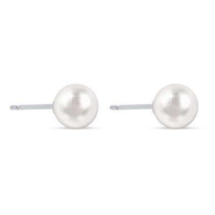 58690 paris 3734 rhodiovane nausnice s perlou 5mm