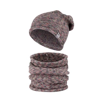 60694 damsky zimni set melir multi color s cervenou nitkou 7100331 24