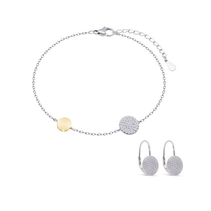 60790 set 347 strirbny naramek nausnice se zirkony