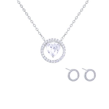 60796 set 349 stribrny set retizek a nausnice se zirkony