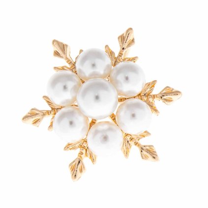 60928 broz vlocka pozlacena s perlami 9002098 4719