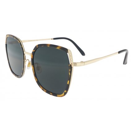 Dámské sluneční brýle, Cat Eye 290001, černé barvy - leopardí motiv koncovek obrub 9001399-64
