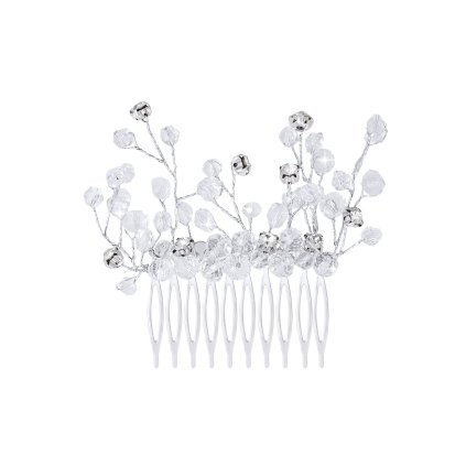 Sponka do vlasů, ozdobená perličkami - stříbrné barvy 8000729