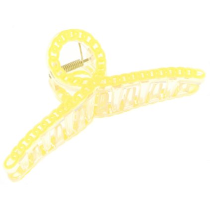 Spona do vlasů - skřipec spirálka s pletením, čiré a zelené barvy 8000769-15