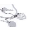 19238 1 náramok na ruku z chirurgickej ocele so srdiečkom z kubických zirkónov