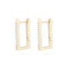 Náušnice pozlacené 14K,kruh-hranatý tvar 1001992