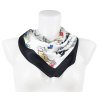 Dámský hedvábný šátek RR3050-05 letuška s potiskem psů, černé barvy 7200621-2