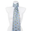 Dámský lehký obdélníkový šál 345-1 se zlatým potiskem koček, broskvové barvy 7200627-3