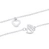 Řetízek na nohu z chirurgické oceli, dvojřadý s přívěsky - kolečko, prstýnek, srdce 3001786