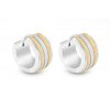 Náušnice z chirurgickej ocele, krúžok dvojfarebný