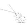 Řetízek z chirurgické oceli s přívěskem, půlkruhy s čirými kubickými zirkony 3001834
