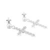 19382 3 náušnice z chirurgickej ocele chris s kubickými zirkónmi