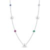 55381 55381 strieborná retiazka s perlami a farebnými zirkónmi 2300