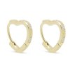 56641 pozlacene nausnice srdce 3560
