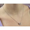 Řetízek z chirurgické oceli+přívěsek, srdce se zirkony