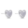 57256 57256 strieborné náušnice srdiečka so zirkónmi 3620