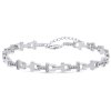 57283 57283 strieborný náramok s ozdobnými článkami a zirkónmi 2869