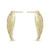 59917 pozlacene nausnice 14k zlatem ve tvaru kridel 3809