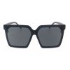 Dámske slnečné okuliare, štvorcové 22365, čierne 9001399