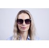 Dámske slnečné okuliare, Cat Eye TR2118, zrkadlovo čierno-modrej farby 9001399-35