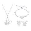 Set z chirurgické oceli Mickey Mouse, řetízek + náušnice se zirkony 113