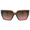 Dámské sluneční brýle, Cat Eye 22218, hnědé barvy - růžová barva koncovek obrub 9001399-92