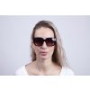 Dámské sluneční brýle, Cat Eye 22218, hnědé barvy - růžová barva koncovek obrub 9001399-92