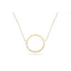 Pozlacený řetízek 14k zlatem - dvojitý, ozdobený kruhovým tvarem 3001499