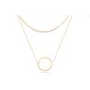 Pozlacený řetízek 14k zlatem - dvojitý, ozdobený kruhovým tvarem 3001499