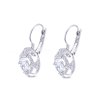 Rhódiované náušnice kapka, osázená čirými zirkony 1002221
