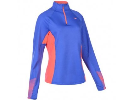 mizuno maglia running woman warmalite phenix top j2gc6704 26 dazzling blue fiery coral z