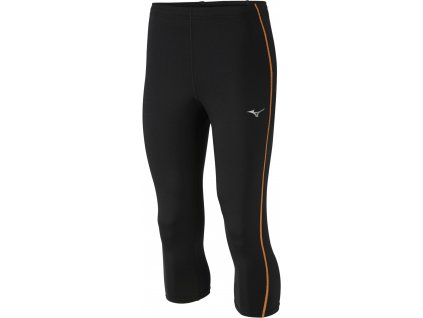 Běžecké 3/4 kalhoty MIZUNO Core Tights black/orange