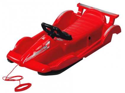 Bob plastový AlpenRace s volantem (Barva červená)