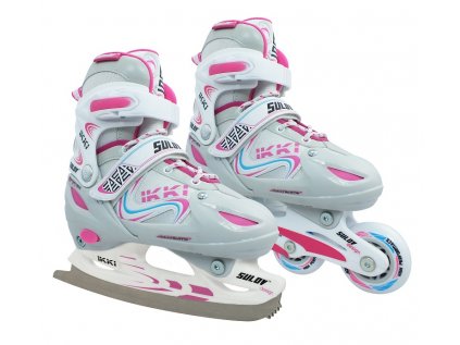 SULOV IKKI GIRL dívčí brusle 2v1 (Brusle velikost M)