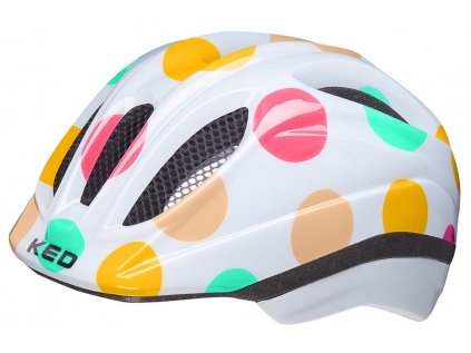 Přilba KED Meggy II Trend dots colorful (Barva bílá, Velikost M 52-58 cm)