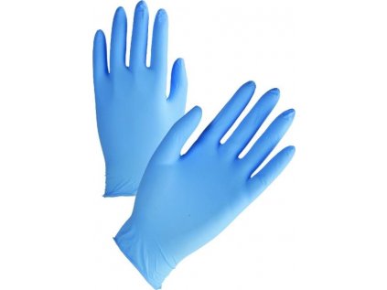 servisní nitrilové rukavice modré nepudrované vel.M balení 200ks