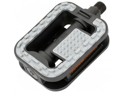 pedály MTB/TREK šedé protiskluzové černo-šedé (Barva černá, Velikost Kompozit)