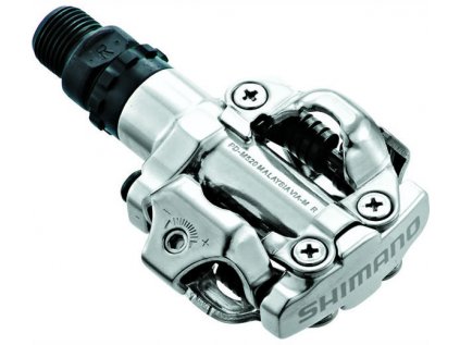 pedály SHIMANO SPD PD-M520S stříbrné s kufry SM-SH51 v krabičce