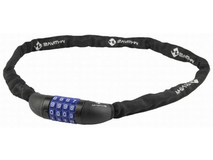 řetězový zámek M-WAVE kódový 3,5x900mm, černý (Barva černá, Velikost 900)