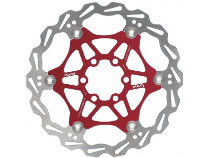 brzdový kotouč MAX1 Alux 160 mm červený (Barva 6 děr, Velikost 160 mm)